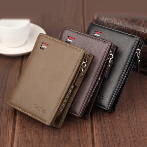 ארנק עם רוכסן עם הגנת RFID לגבר - CarrKen