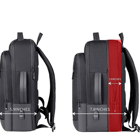 תיק גב אופנתי מתרחב חסין למים ושריטות - Opdoz