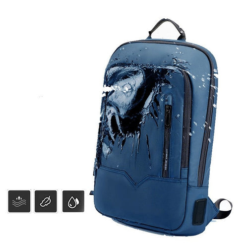 תיק גב מעוצב קנבס חסין לשריטות - Jacquard