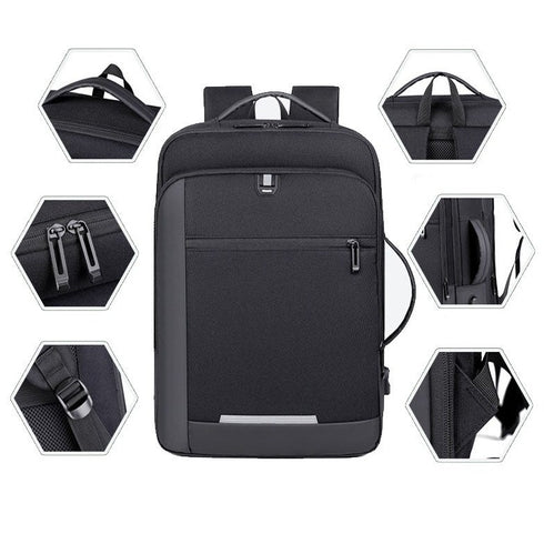 תיק גב אופנתי מתרחב חסין למים ושריטות - Opdoz