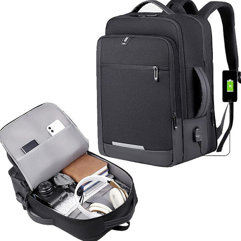 תיק גב אופנתי מתרחב חסין למים ושריטות - Opdoz