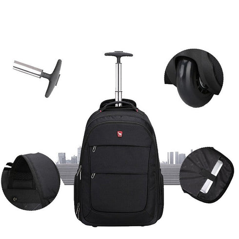 תיק נסיעות גדול עמיד לשריטות עם גלגלים - Oiwas