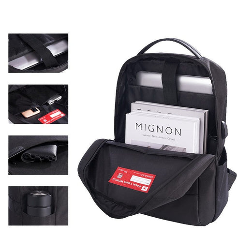 תיק גב מעוצב עם טעינה חסין למים ושריטות - OIWAS