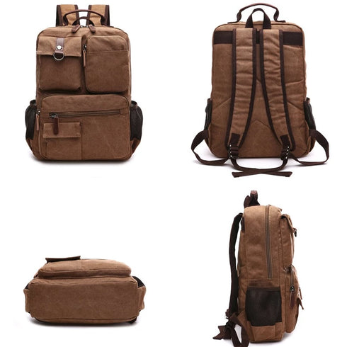 תיק גב לטיולים קנבס וינטג' מעוצב - Bagment