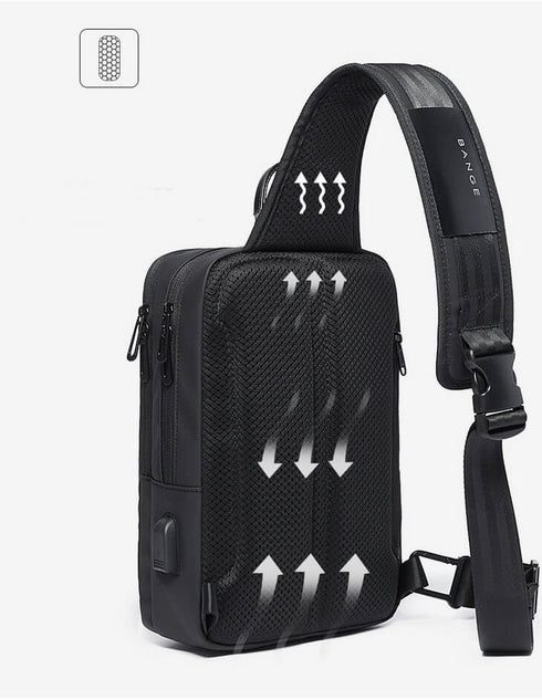 תיק כתף יוניסקס איכותי עם טעינה חיצונית בגימור אלגנטי - Bange