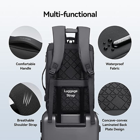 תיק גב מתרחב איכותי לטיולים נגד גניבות - Mark Ryden