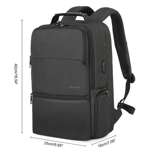 תיק גב מתרחב איכותי למחשב נייד נגד גניבות - Tigernu