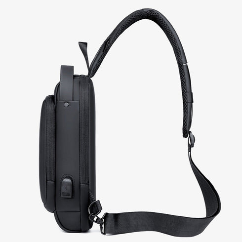 תיק כתף עם טעינת USB מאובטח אופנתי לגברים - Fashion