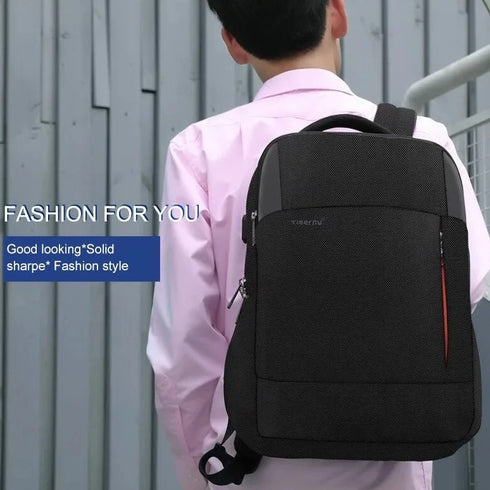 תיק גב איכותי למחשב נייד נגד גניבות - TIGERNU