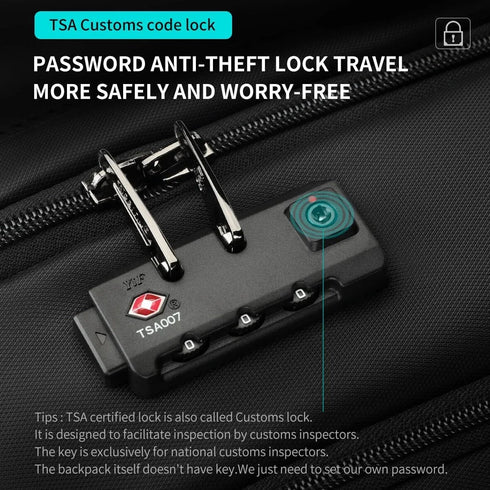 תיק גב למחשב נייד עם נעילה - Mochila