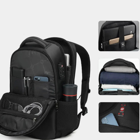 תיק גב למחשב נייד עם נעילה - Mochila