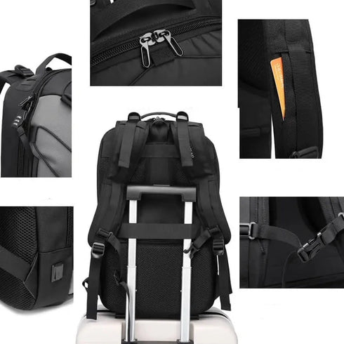 תיק גב איכותי למחשב נייד נגד גניבות - OZUKO